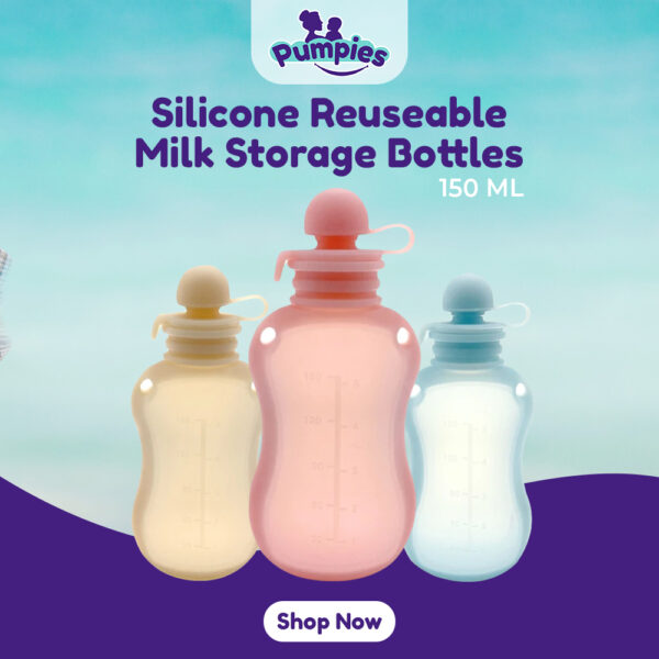 Silicone Reusable Milk Storage Bottles