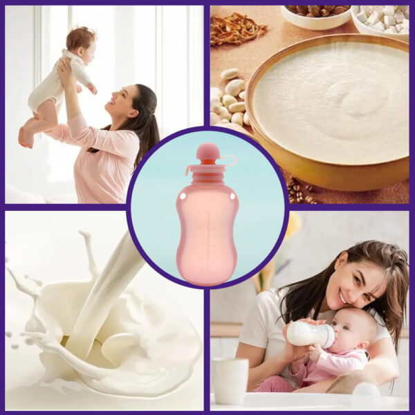 Silicone Reusable Milk Storage Bottles - Image 6